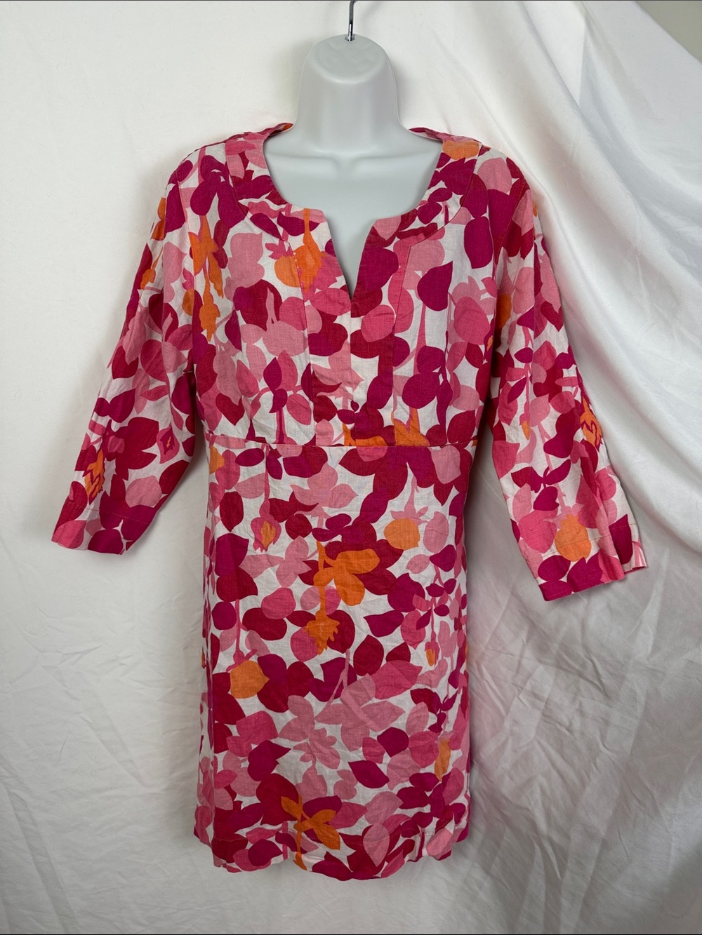 Boden linen floral tunic dress women’s size 14